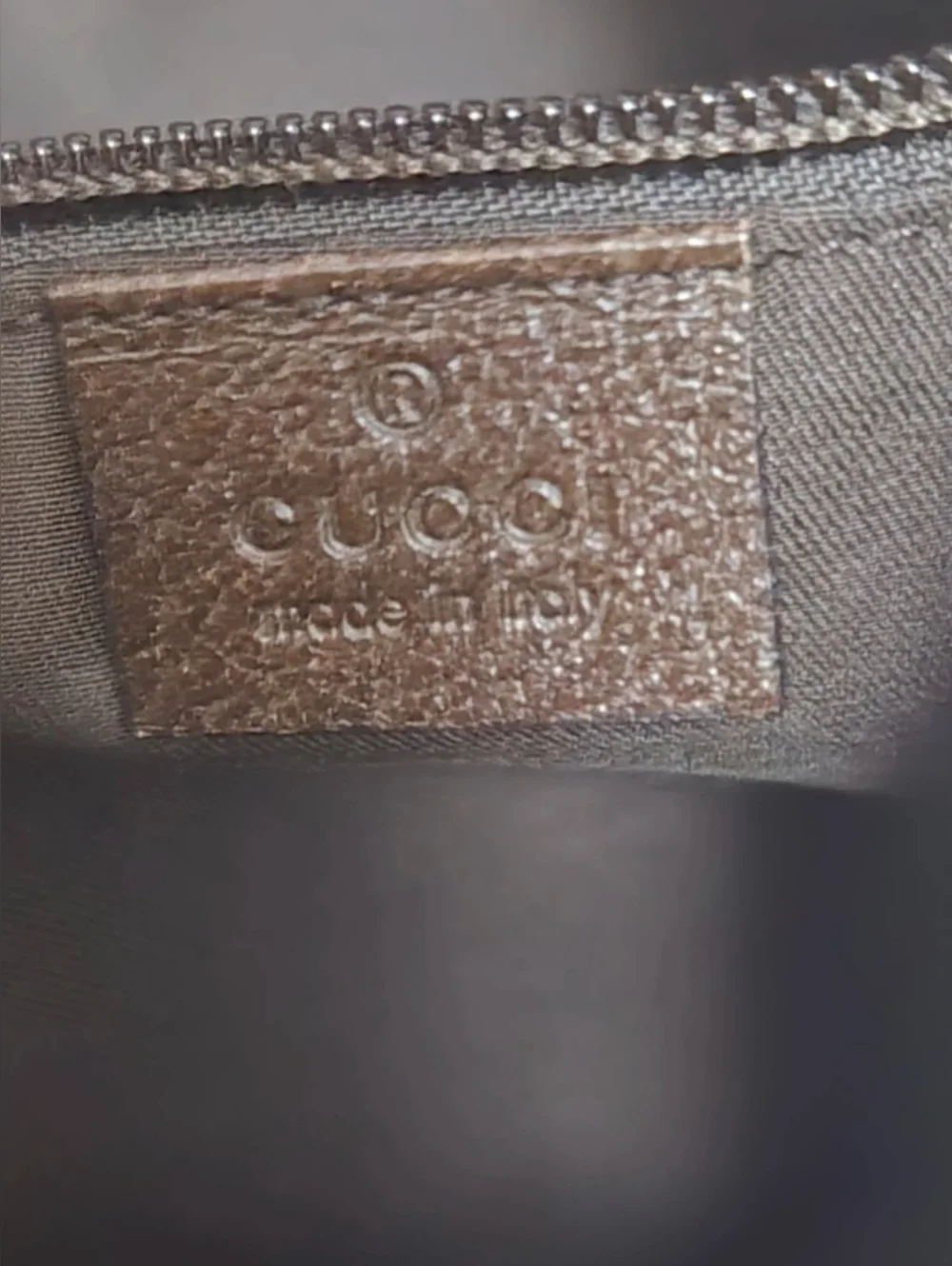 Gucci Beige GG Supreme Messenger Bag with Brown Trim